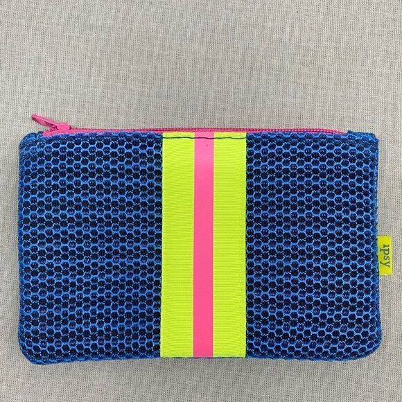 Ipsy Neon Stripe Makeup Bag - Picture 2 of 6